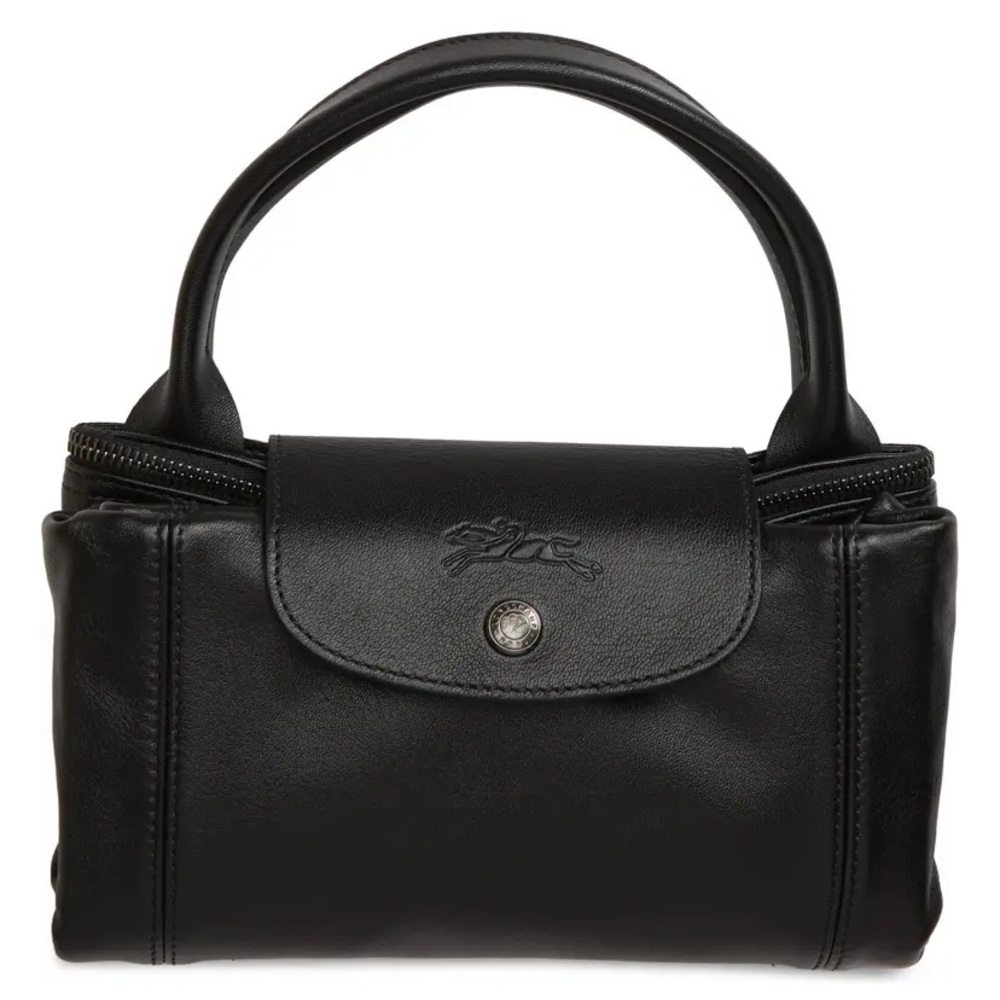 LONGCHAMP Le Pliage Cuir Leather Top Handle Tote - Picture 4 of 9